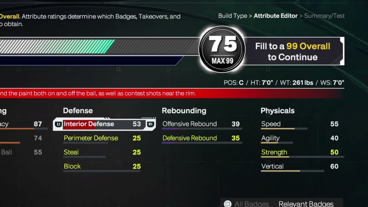 BEST PLAYSLASH PUTBACK BULLY BUILD ON NBA 2K26 AT CENTER