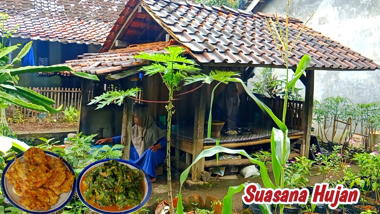 Masak Krecek Genjer, Bakwan Sayur, Pindang Deless, Sambal Dadakan, Lalapan | Masakan desa