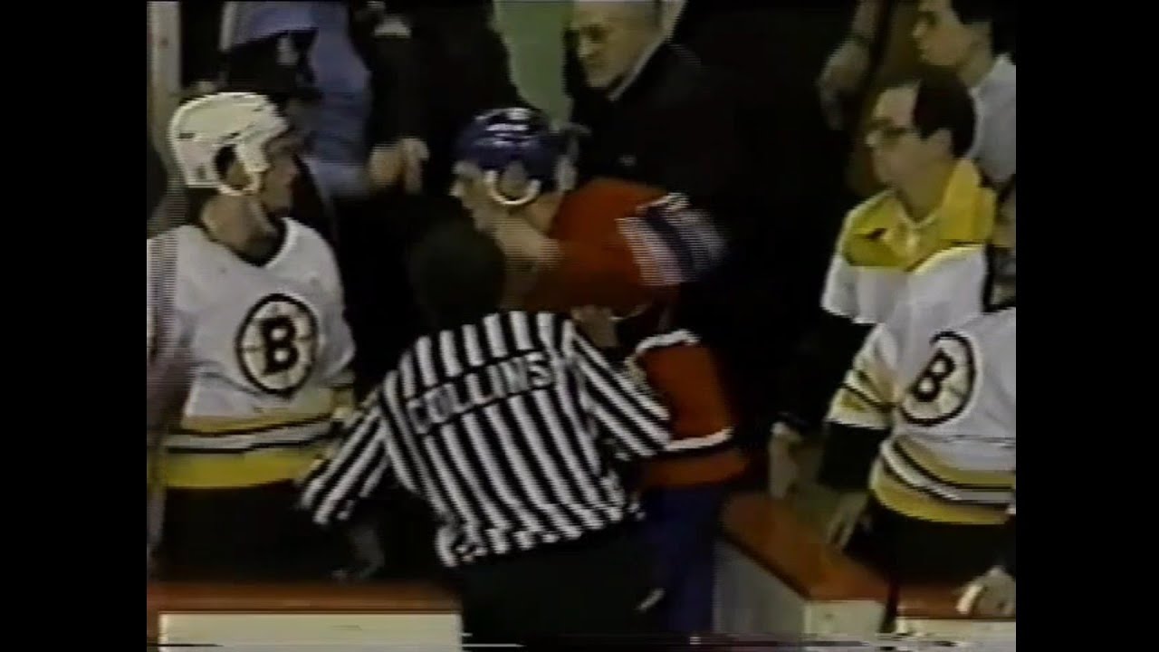 Canadiens - Bruins rough stuff 11/20/86