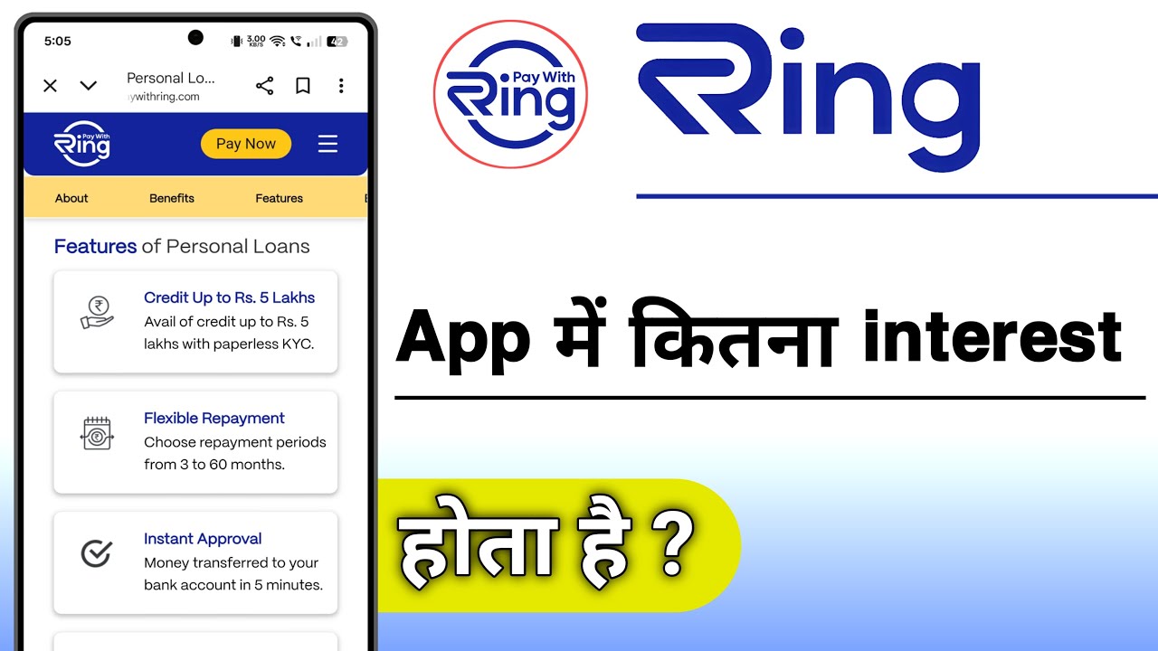 Ring Loan App Me Kitna Interest Hota Hai