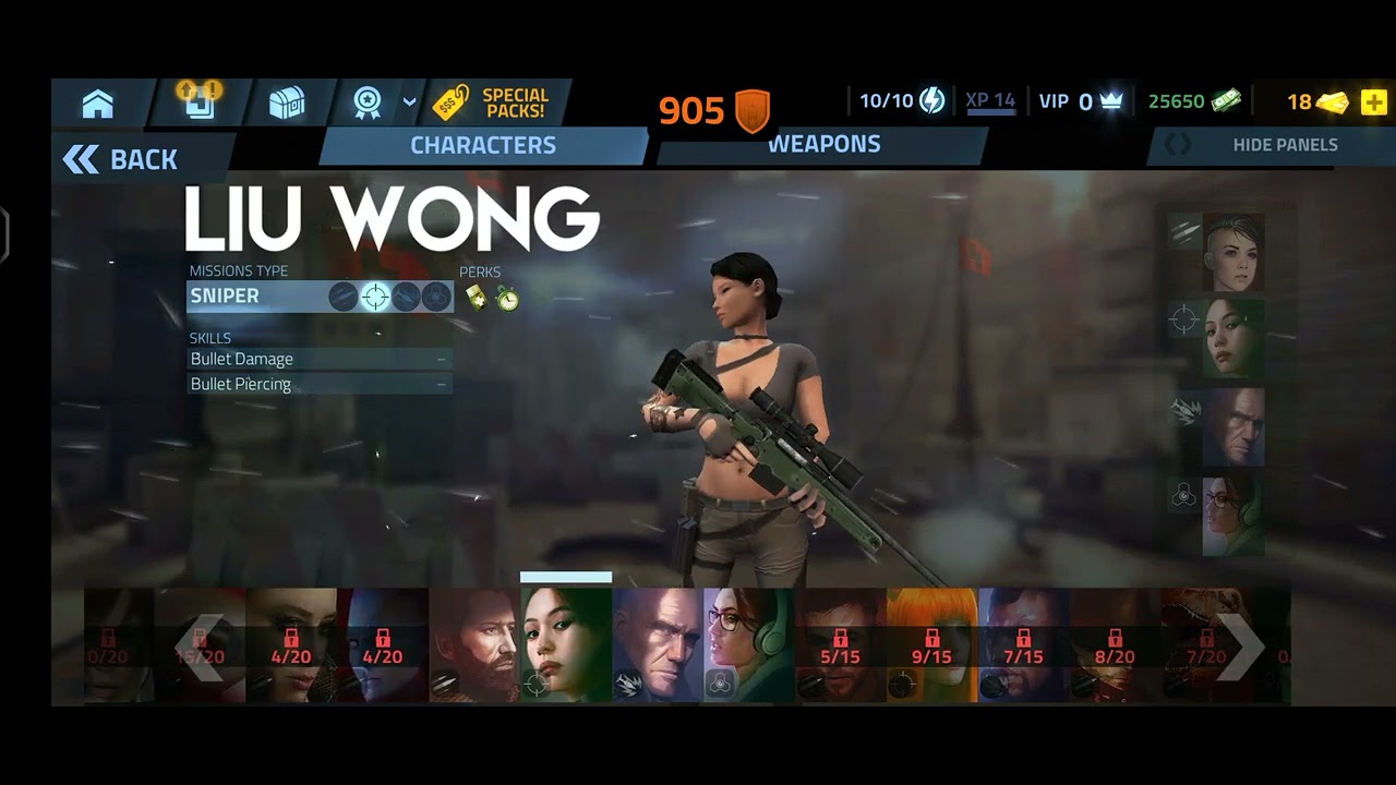 How to change character and weapons in Cover fire