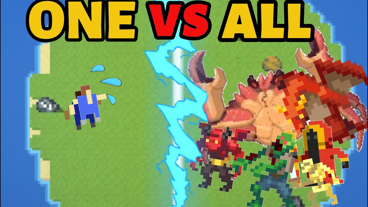 Can 1 man defeat every monster in worldbox?