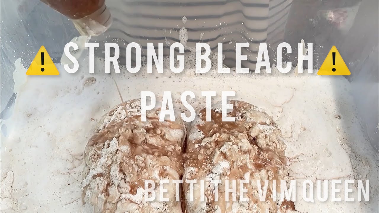 ⚠️⛔️☢️ Super Strong Bleach Paste ☢️⛔️⚠️ DO NOT COPY ⚠️ ASMR Sponge Squeezing