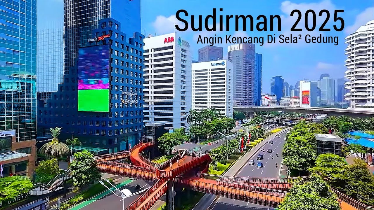 SUASANA PAGI MENJELANG SIANG DARI ATAS SEKITARAN JPO PINISI SUDIRMAN JAKARTA AGUSTUS 2025
