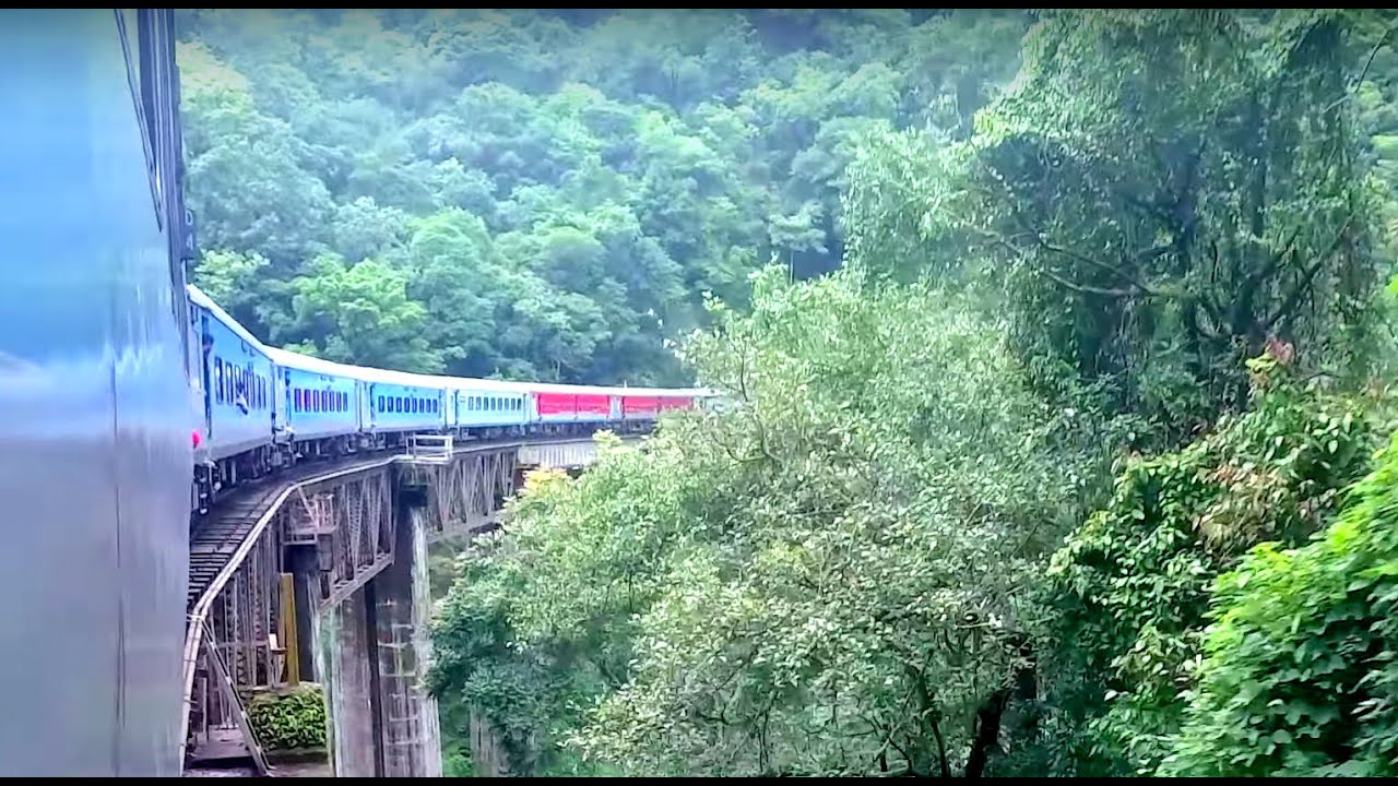 Sakleshpur to Subramanya Beautiful Western Ghats Train Journey on Bangalore - Mangalore Route | 4K