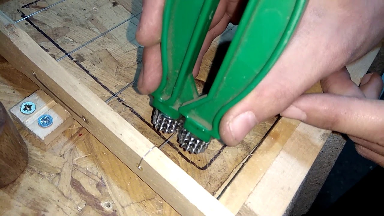 Bee Frame Side Bar Drilling, Eyelet Inserting, Wiring, Wax Foundation Embedding