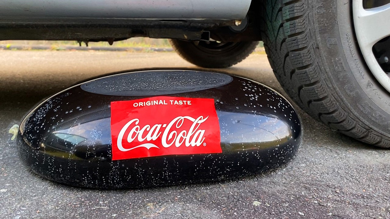 COCA COLA BALLOON VS CAR, Coca Cola Zero, PowerAde, Fanta, Sprite, Fruko and Mentos Diff Unde