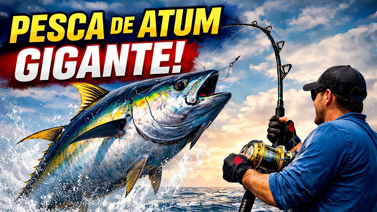 PESCA DE ATUM GIGANTE EM ALTO-MAR