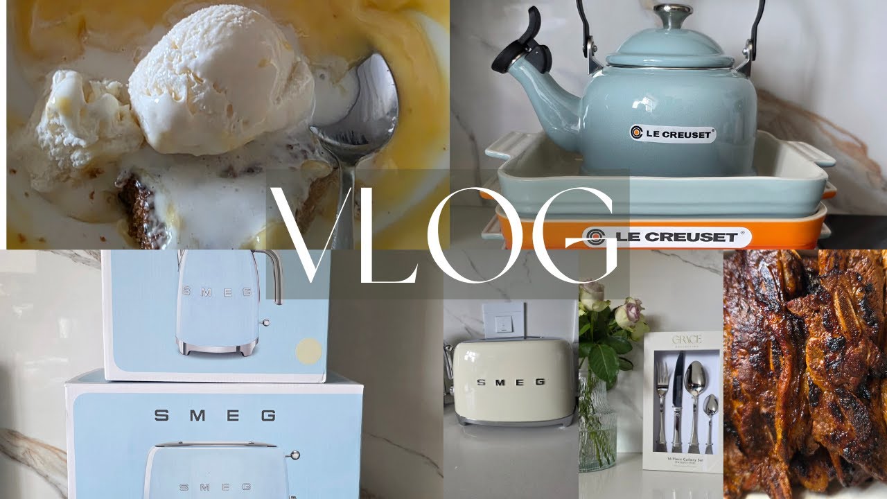 WEEKLY VLOG: LUXURY HOMEWARE HAUL| MALVA PUDDING| FAMILY BRAAI| HOME UPDATES| NEW COOKWARE SET......