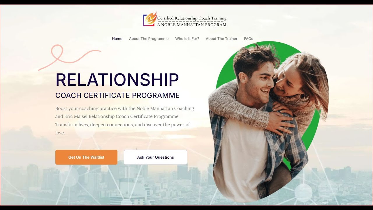 Relationship Coach | New Certification Program | #noblemanhattan #ericmaisel #coachtraining