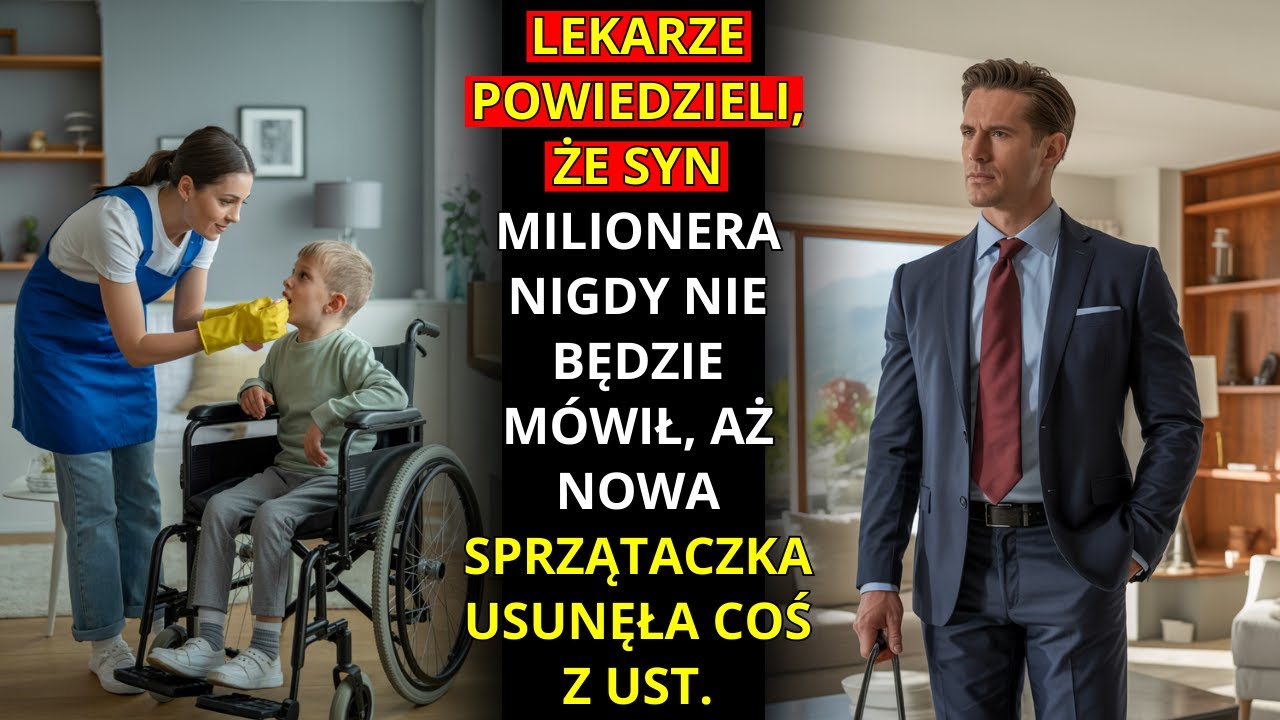 LEKARZE POWIEDZIELI, ŻE SYN MILIONERA NIGDY NIE BĘDZIE MÓWIŁ, AŻ NOWA SPRZĄTACZKA USUNĘŁA COŚ Z UST.