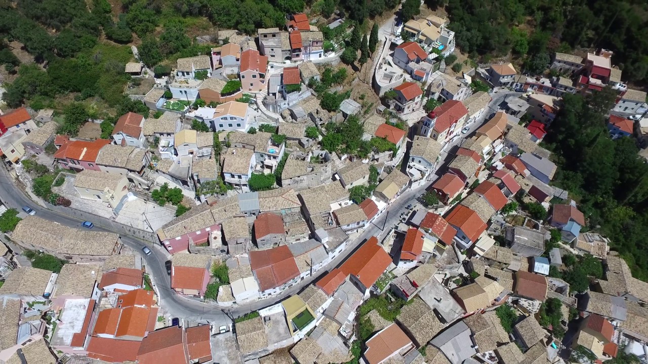 SPARTYLAS VILLAGE CORFOU GREECE  by drone 4K