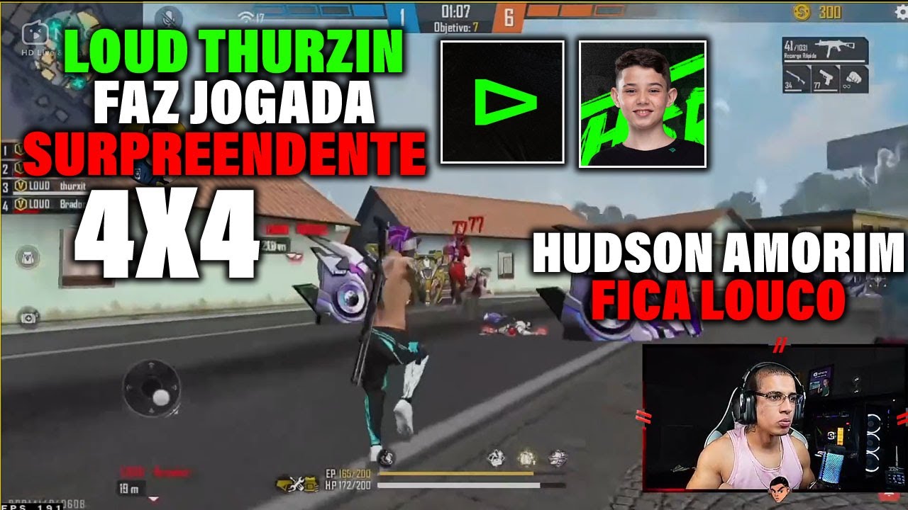 HUDSON AMORIM REAGINDO LOUD THURZIN FAZ JOGADA SURPREENDENTE NO 4X4