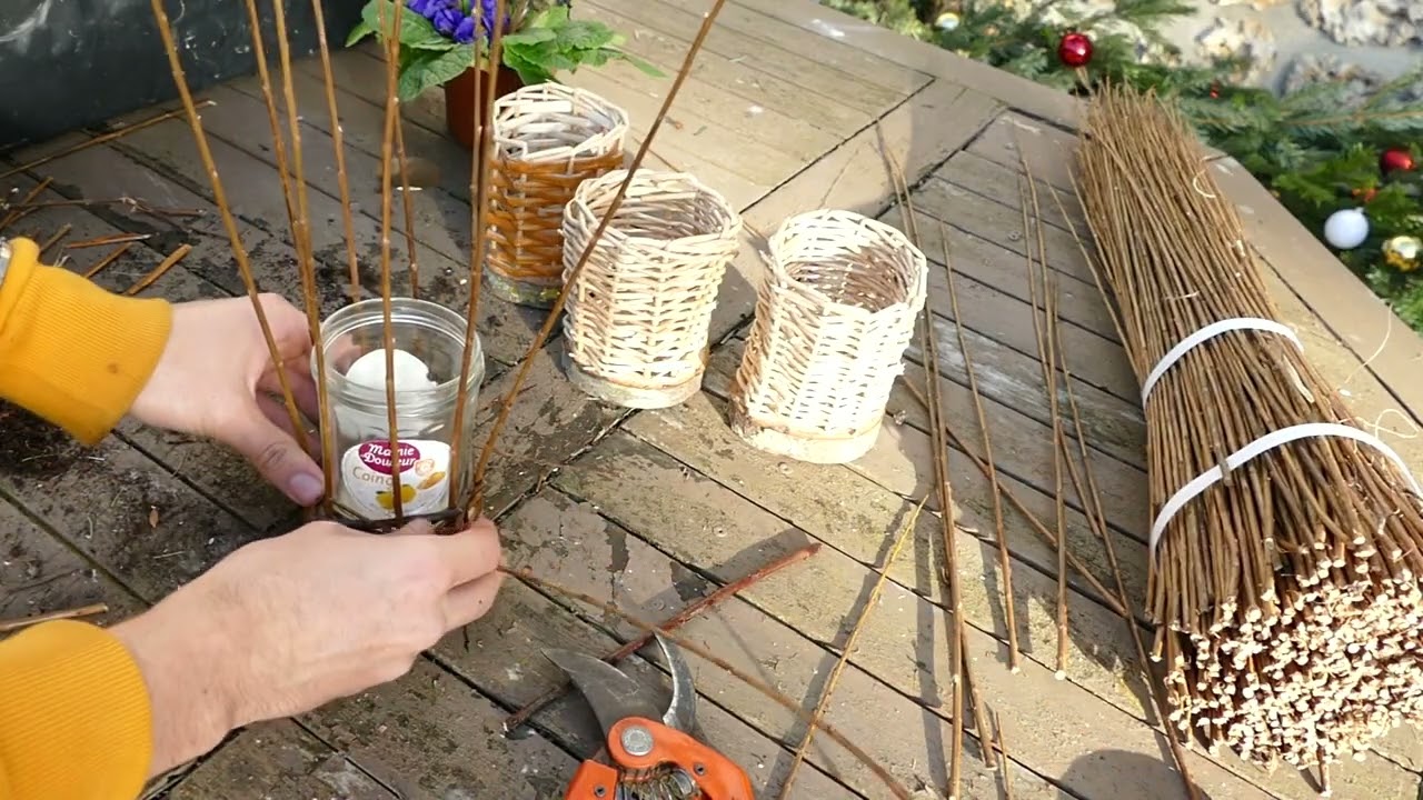 Tuto vannerie : création de pots à crayon en osier