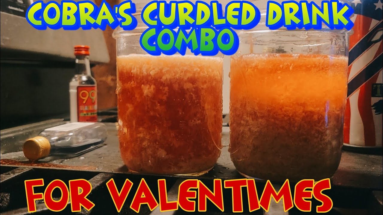 Drinking the KingCobraJFS Curdled Drink Combo