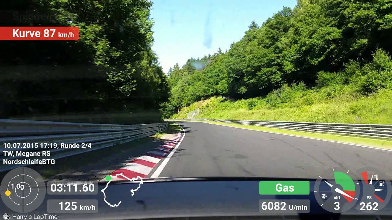 Renault Megane RS Nürburgring Nordschleife - BTG 8:06 min