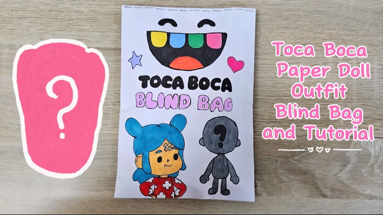 Toca Boca Paper Doll Outfit Blind Bag DIY Tutorial 🌟🎀 | Easy Paper Craft 