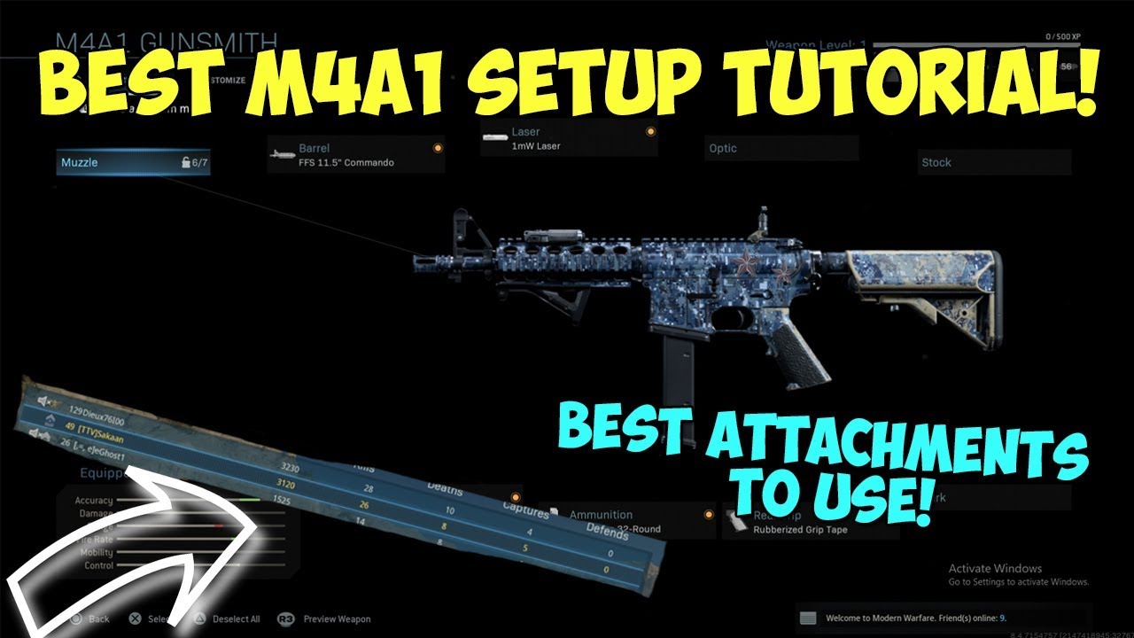 The ULTIMATE M4A1 Class setup tutorial!! Aggressive style!! Call of Duty Modern Warfare!! Sakaan
