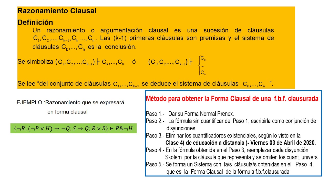 Razonamiento clausal  , Arbol clausal y regla de resoluci&oacute;n