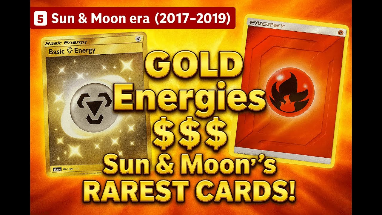 Golden Pokémon Energies! Sun & Moon Era (2017–2019) – The Rarest & Most Stunning Cards