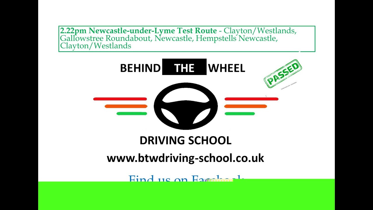 2.22pm Newcastle-under-Lyme Test Route - Clayton/Westlands, Newcastle, Hempstells Newcastle, Clayton