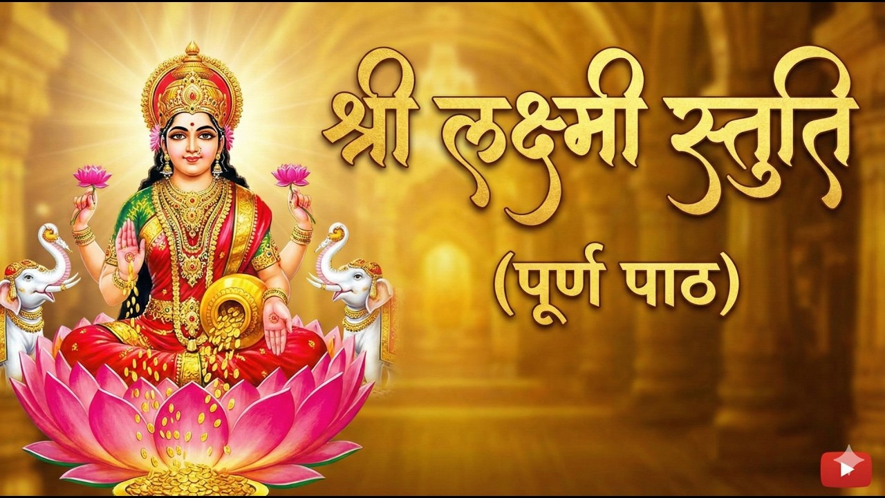 🪔श्री लक्ष्मी स्तुति | भावपूर्ण पाठ | धन, सुख और समृद्धि की प्राप्ति 🙏✨