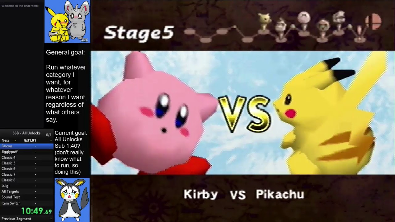 SSB64 Speedrun: All Unlocks (1:33:30.90)