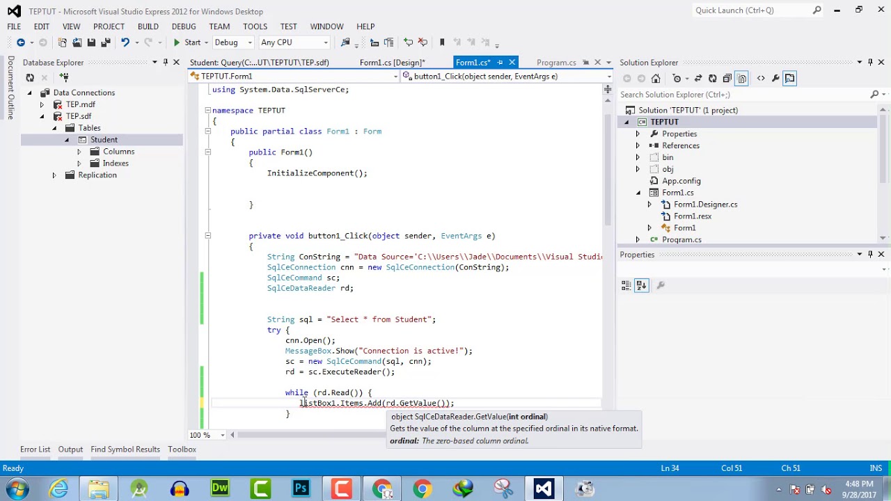 121 - How to Retrieve Data from Database in C# In ListBox