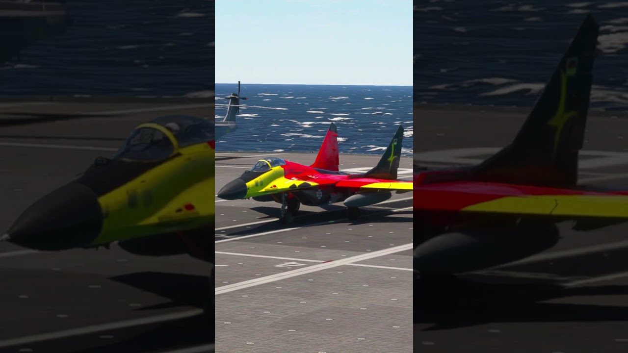 INSANE! MiG-29 German Air Force Carrier Takeoff! #Aviation #Shorts #msfs2020