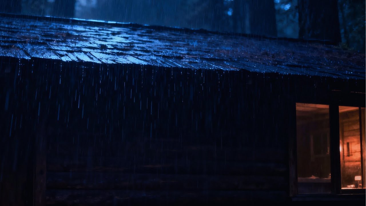 Rainy Night in a Cozy Cabin 🌧️ Sleep and Relax  ASMR