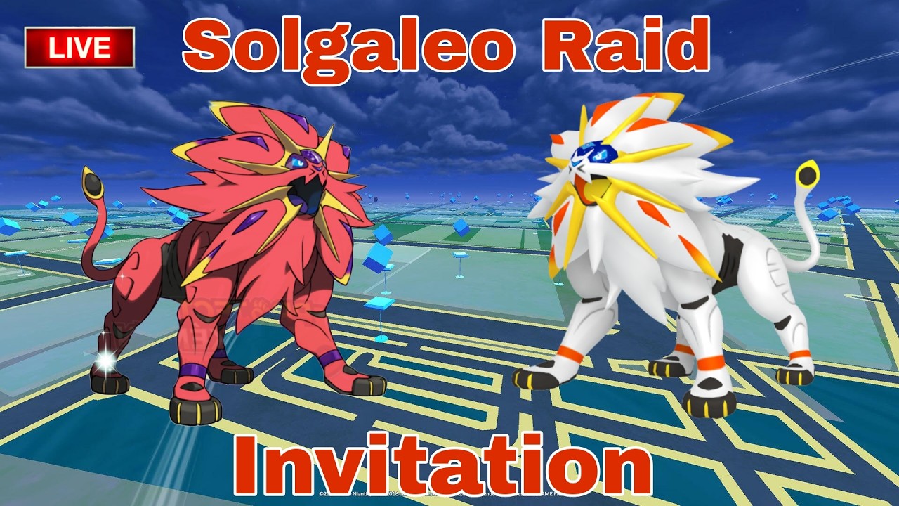 🔴Live Solgaleo Raid  invitation by  #raj4t5   in  #pokemon go