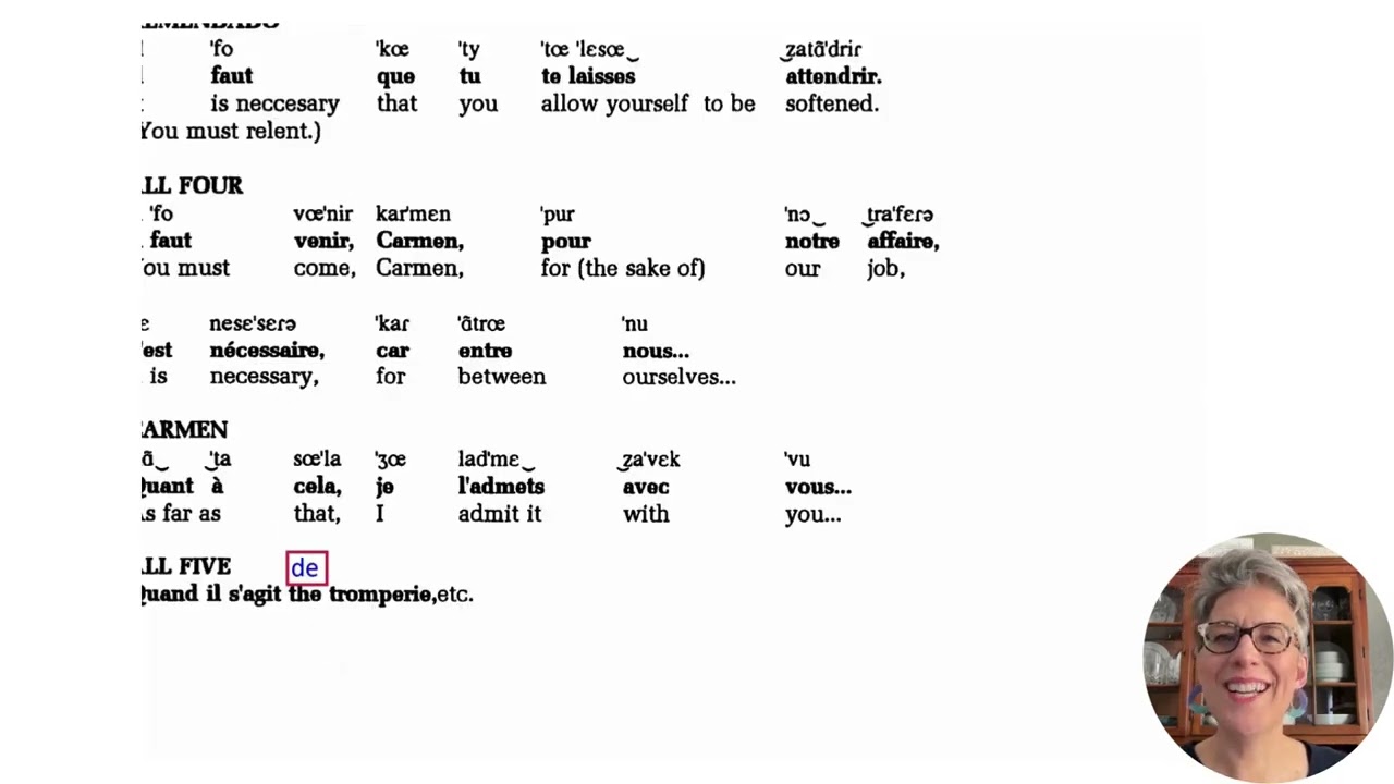 CARMEN Quintet - Diction Tutorial - 