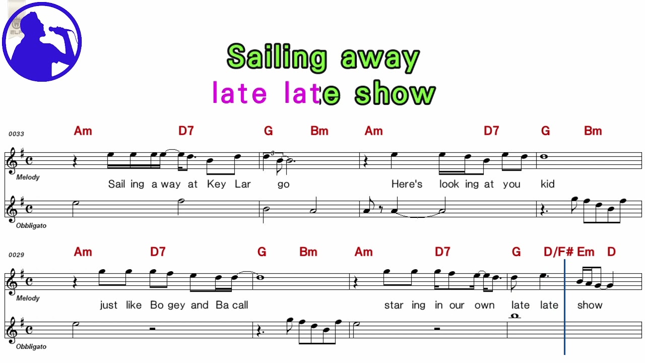 Key largo karaoke sheet music for players,chord,chorus,Lyrics add(Ye karaoke)