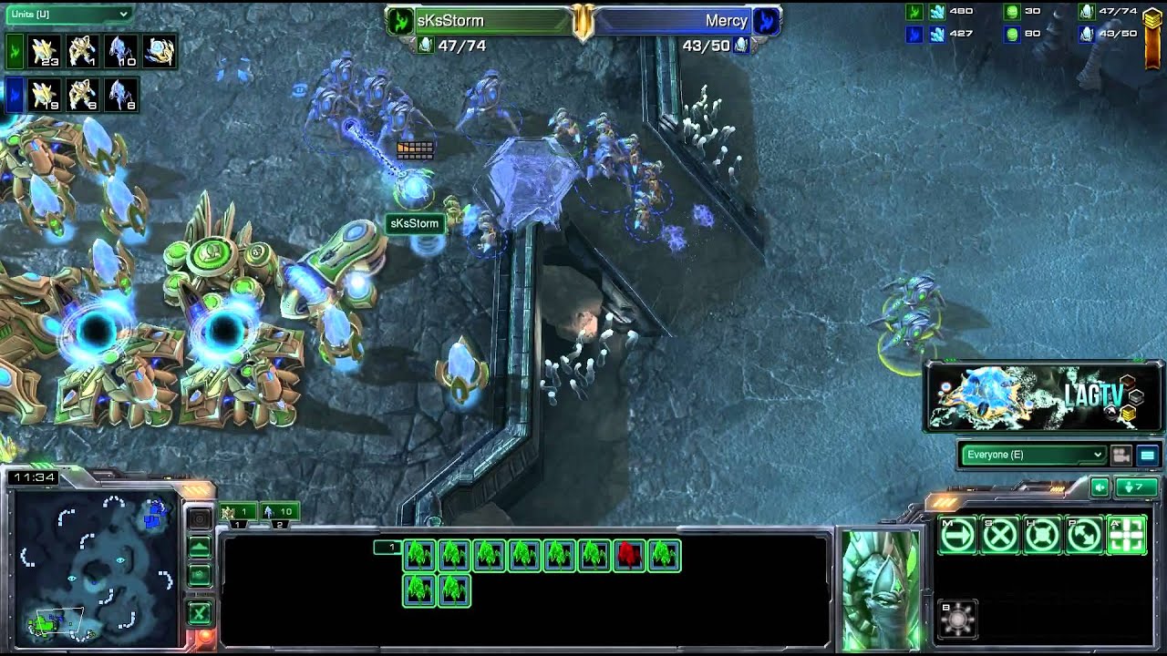 sKsStorm (P) VS Mercy (P) -- Starcraft 2 [LAGTV]