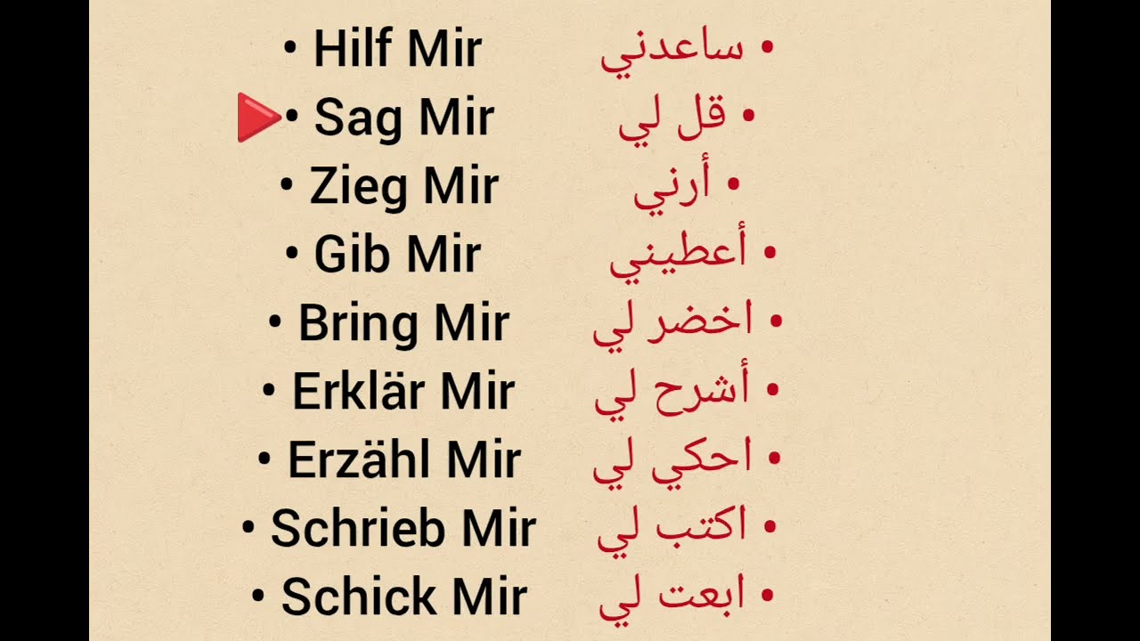 احفظ 50 فعل من أفعال الأمر باللغة الألمانية بسرعة_ سرعة تعلم اللغة الألمانية 