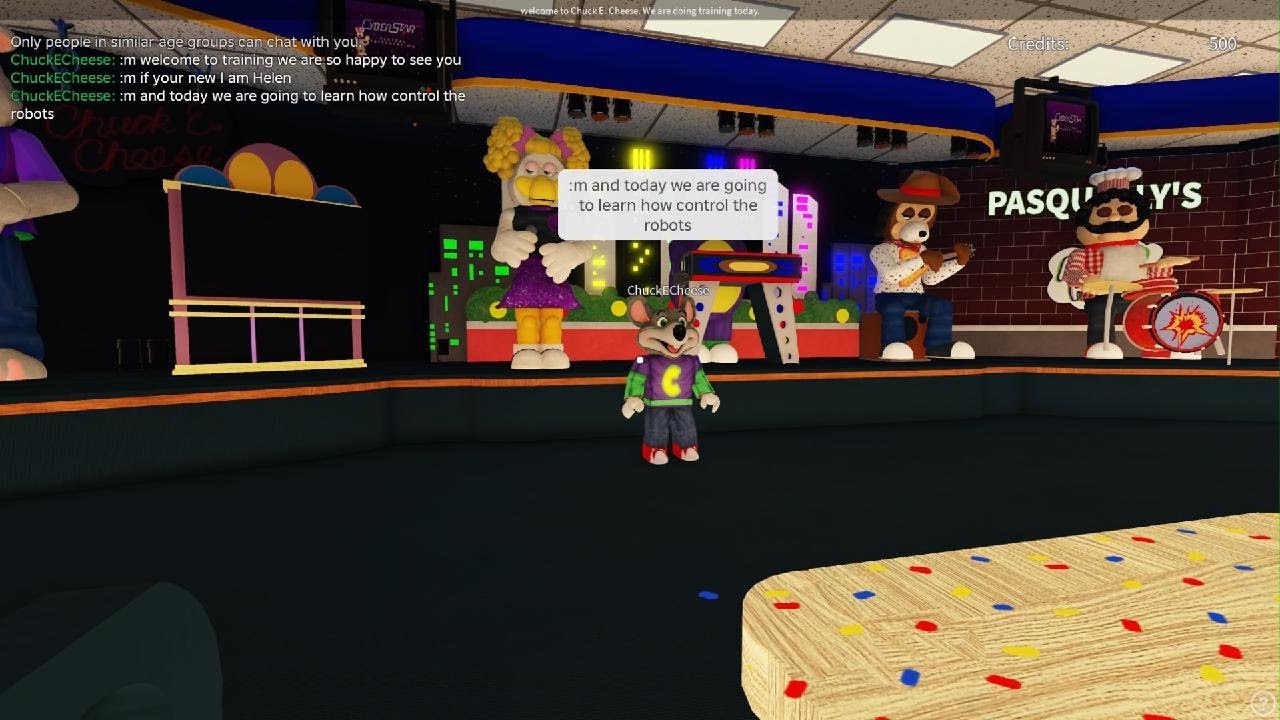 Training at Chuck E cheese, North West.