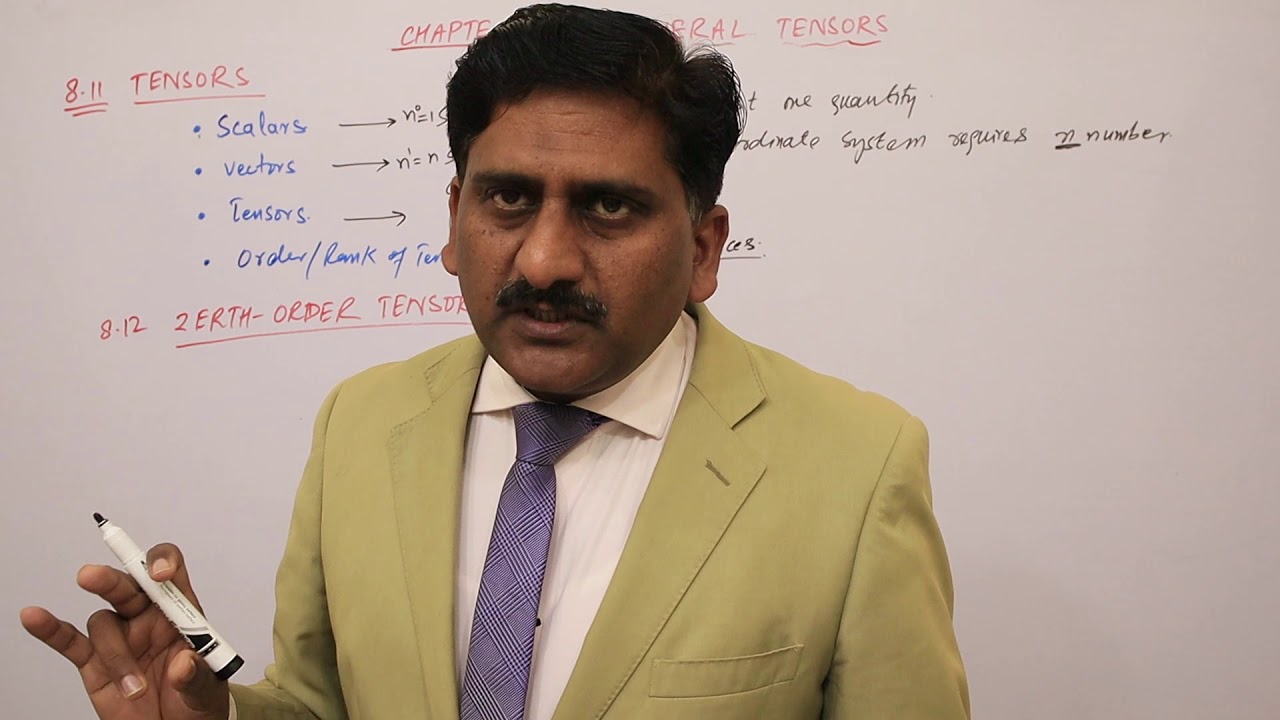 30. Zeroth Order Tensor | General Tensors  | Tensor Analysis  | Prof Khalid