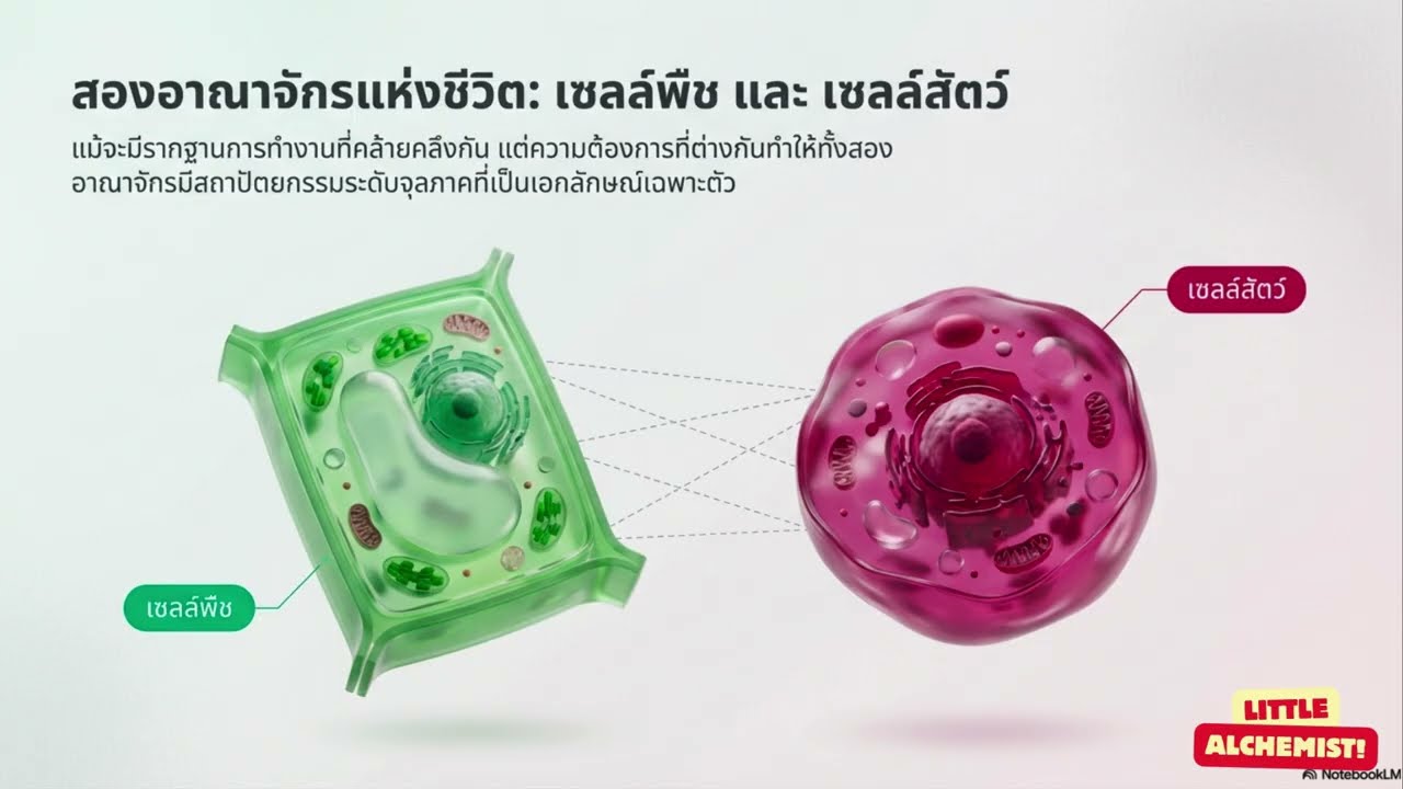 เซลล์พืช vs เซลล์สัตว์ ต่างกันยังไง? 🌱🧬 สรุปเข้าใจง่าย ติวสอบวิทย์ประถม