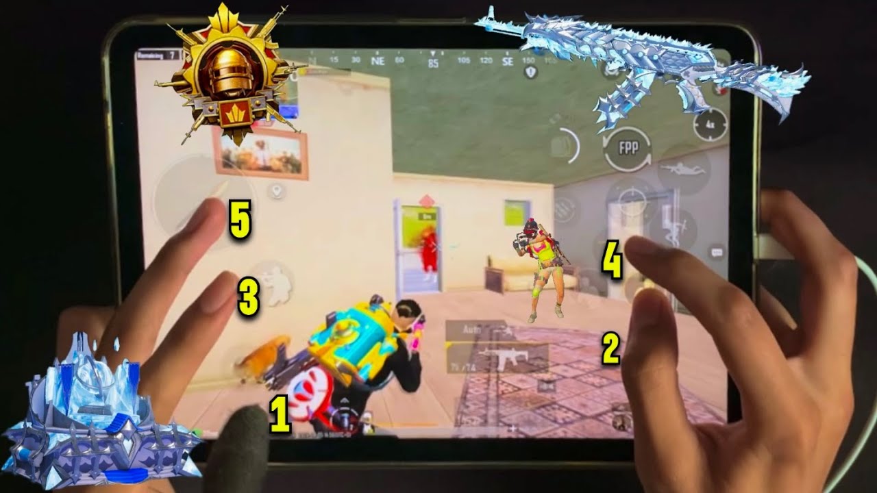 THEY CALLED ME HACKER ACE LOBBY!! 5 Fingers Claw + Full Gyroscope | IPAD AIR 4 | PUBG MOBILE