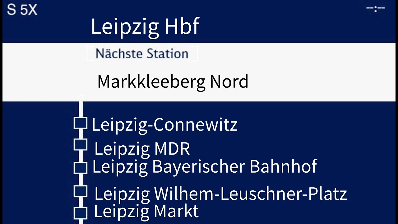 Ansage Bis Leipzig Hbf Linie S5X S-Bahn Mitteldeutschland