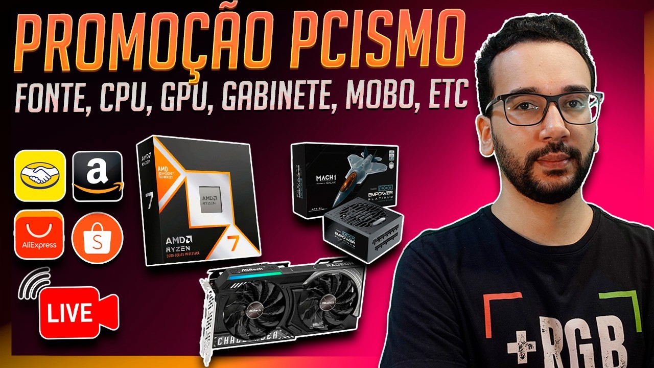 AO VIVO! Quinta das PROMOS! Amazon, Kabum, Shopee, AliExpress, Mercado Livre, etc!