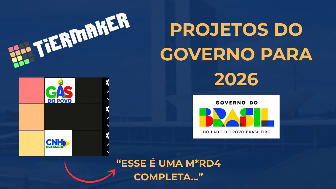 Tier List Projetos do Governo até a Eleição