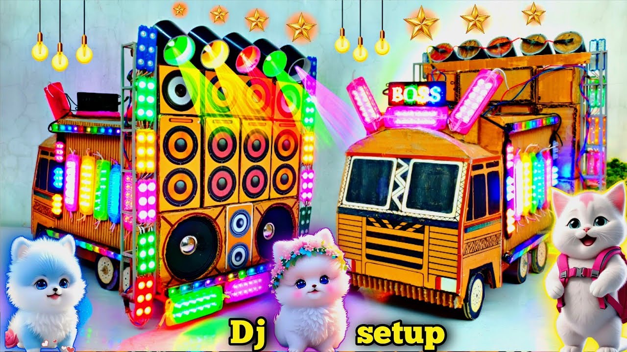 Mini Dj Setup I how to make mini dj setupwith cardboard Making Dj setup at home I djwala, dj gadi