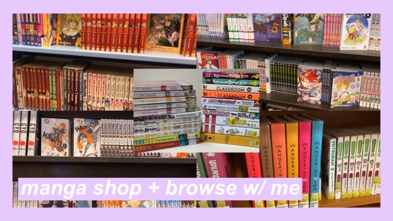 manga shop with me + a trip to the library