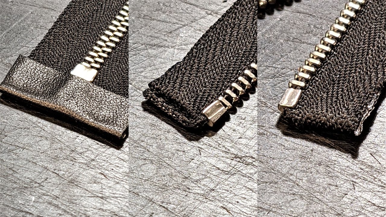 [가죽공예 / 스킬,테크닉] 지퍼 끝을 마무리하는 3가지 방법