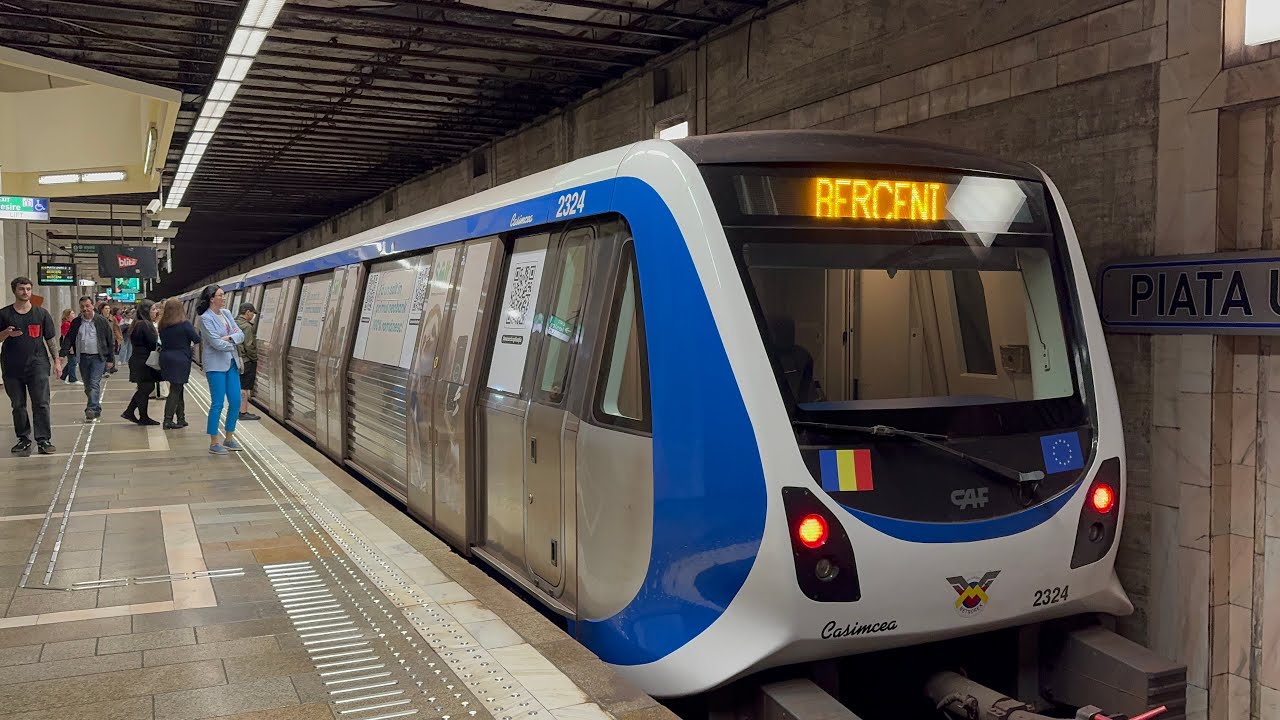 [4K 60 FPS HDR] Trenuri de metrou CAF pe magistralele 1 și 2.
