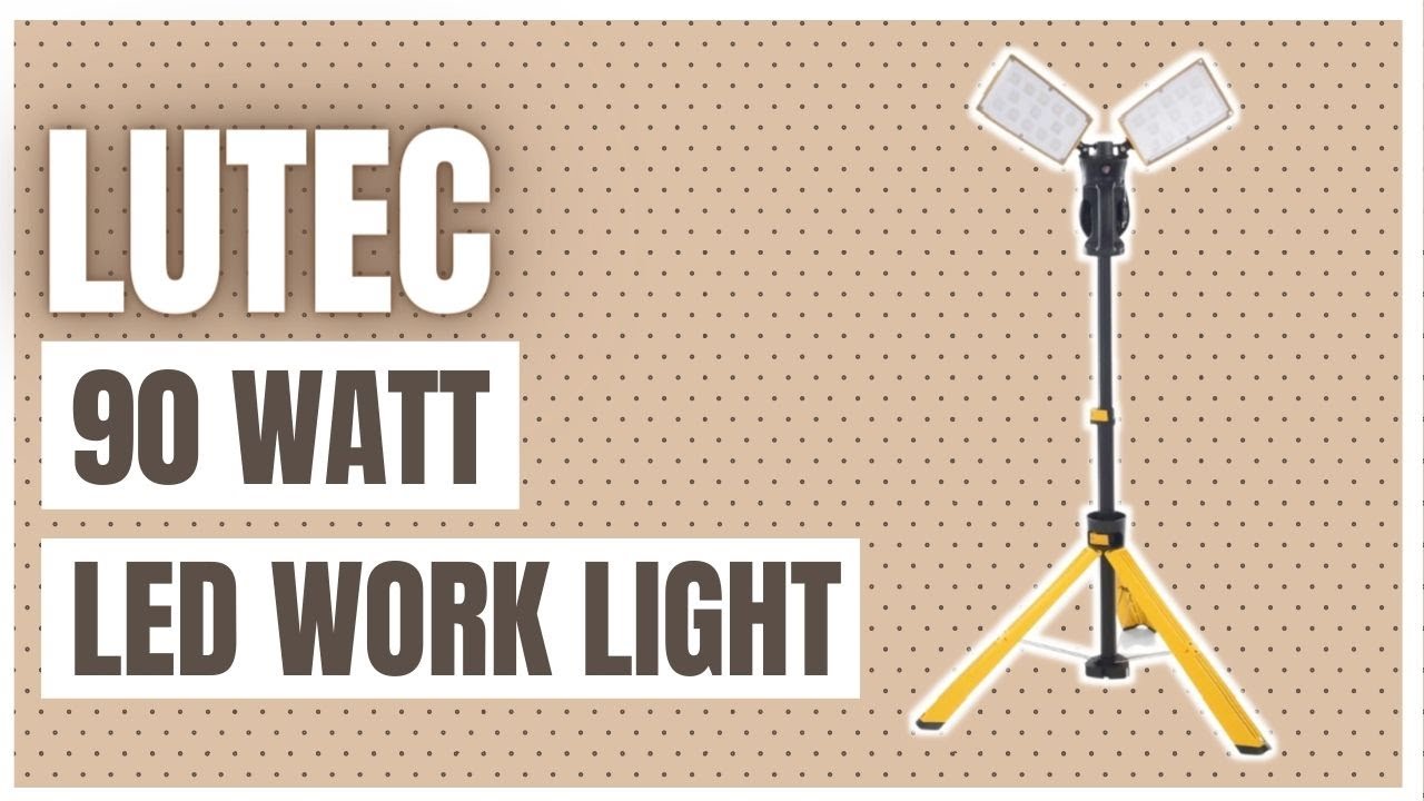 LUTEC 6290Pro 9000 Lumen 90 Watt Dual-Head LED Work Light with Telescoping Tripod