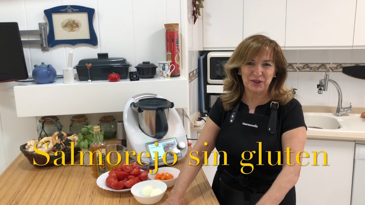 Salmorejo sin gluten con Thermomix/ Receta realizada por Justa Molina ​⁠@JustaMolinaThermomix