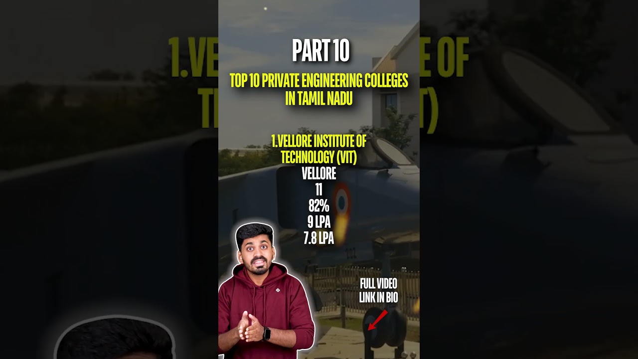 Top 10 Private Engineering Colleges in Tamil Nadu | VIT University Review & Placements