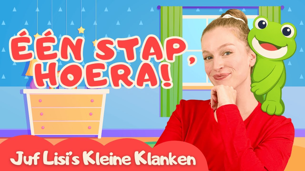 Eén stap, hoera! | Liedje voor leren stappen (9–12 maanden) | Juf Lisi’s Kleine Klanken
